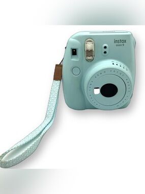 Fujifilm Instax Mini 9 Ice Blue Instant Camera Selfie Mirror TESTED